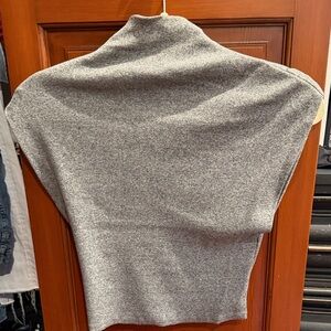 Topshop Heather Gray Mock Neck Top